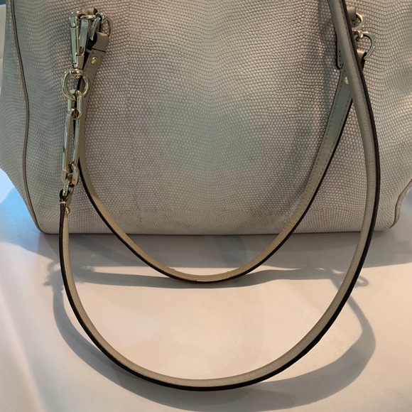 Large Coach tote bag. Bone textured finish. Carry handles or shoulder strap. - Picture 3 of 8